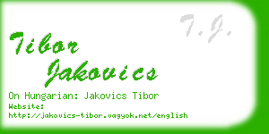 tibor jakovics business card